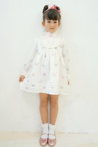 RoseMarie seoir 日本価格 ローズマリーソワール 猫マカロン バブルガールワンピース ひざ丈ワンピース