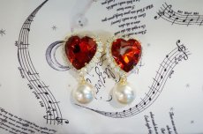 画像4: 【期間限定30%off】big heart bijou earring&pierce（ビッグハートビジューイヤリング＆ピアス） (4)