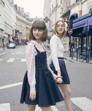 画像1: Love me denim one-piece dress（ラブミーデニムワンピース） (1)