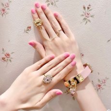 画像5: Ribbon chain heart bijou ring (リボンチェーンハートビジューリング) (5)