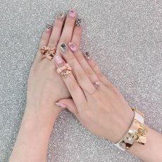 画像6: Ribbon chain heart bijou ring (リボンチェーンハートビジューリング) (6)