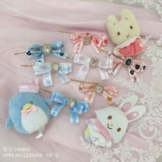 画像11: 【期間限定30%off】Sanrio characters Princess bijou ribbon　hair-pin(プリンセスビジューリボンヘアピン/小) (11)