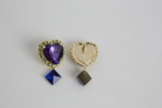 画像7: heart bijou pierce&earring (ハートビジューピアス＆イヤリング） (7)