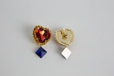 画像13: heart bijou pierce&earring (ハートビジューピアス＆イヤリング） (13)