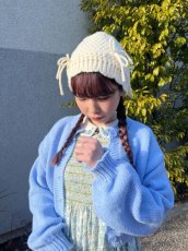 画像1: ribbon knit cap（リボンニット帽） (1)