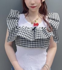 画像1: 【10％OFF】frill collar tops (1)