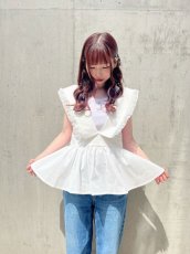 画像3: 【10％OFF】peplum ribbon tops (3)