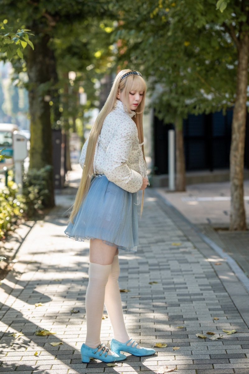 画像5: fluffy ribbon coat(flower) (5)