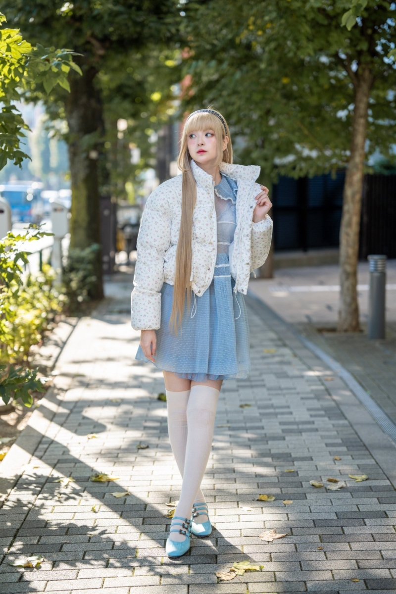 画像4: fluffy ribbon coat(flower) (4)