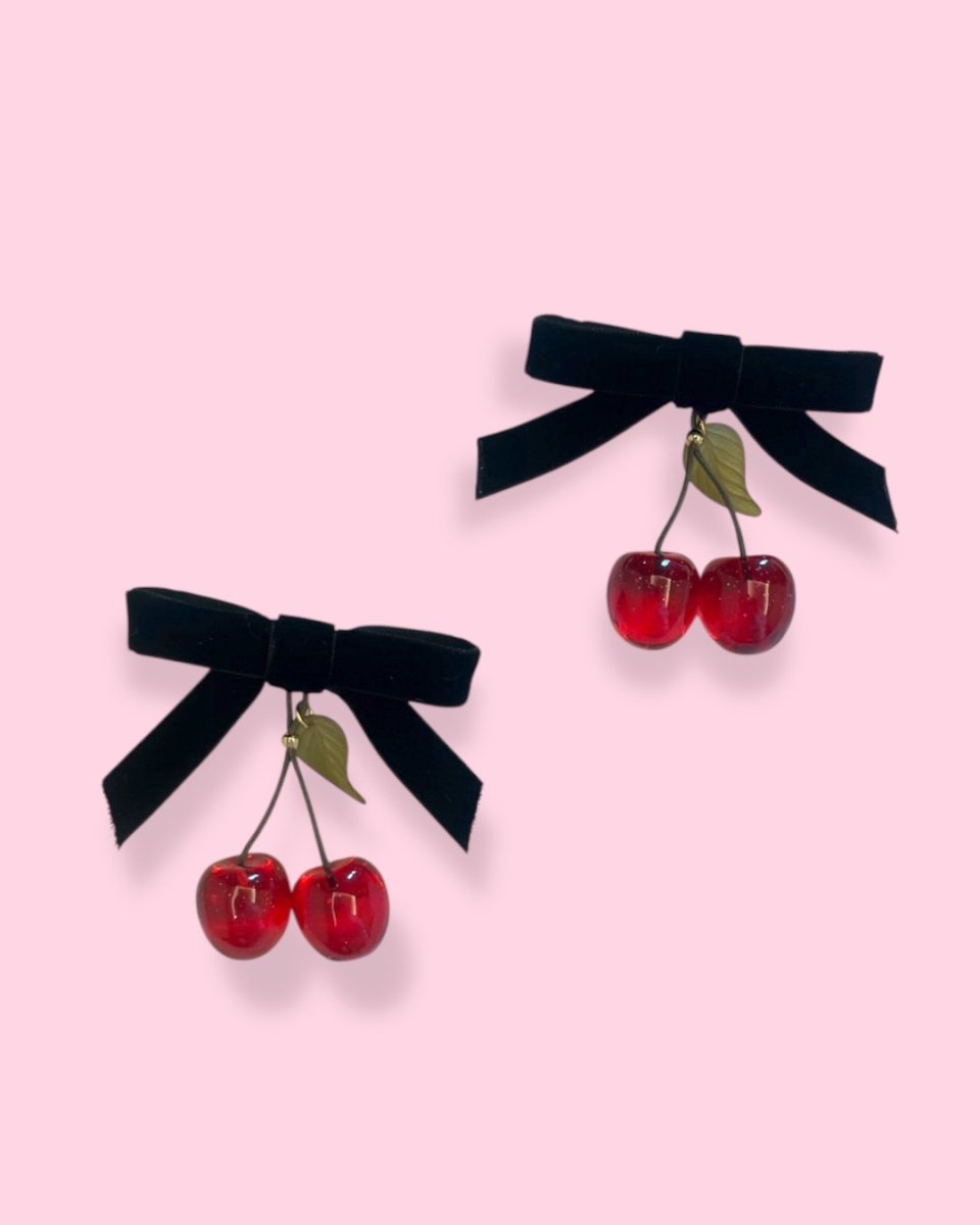 画像4: cherry ribbon barette（チェリーリボンバレッタ） (4)