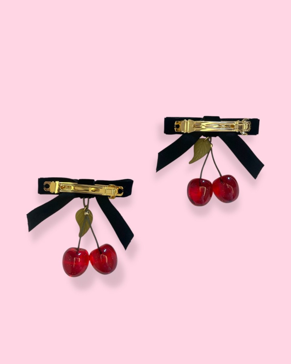 画像6: cherry ribbon barette（チェリーリボンバレッタ） (6)