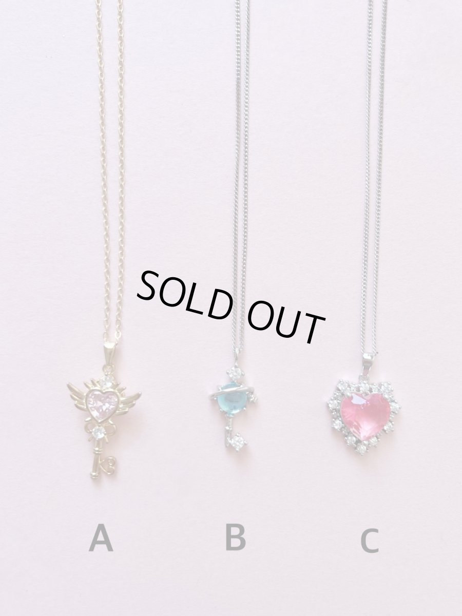 画像3: heart bijou necklace（ハートビジューネックレス） (3)