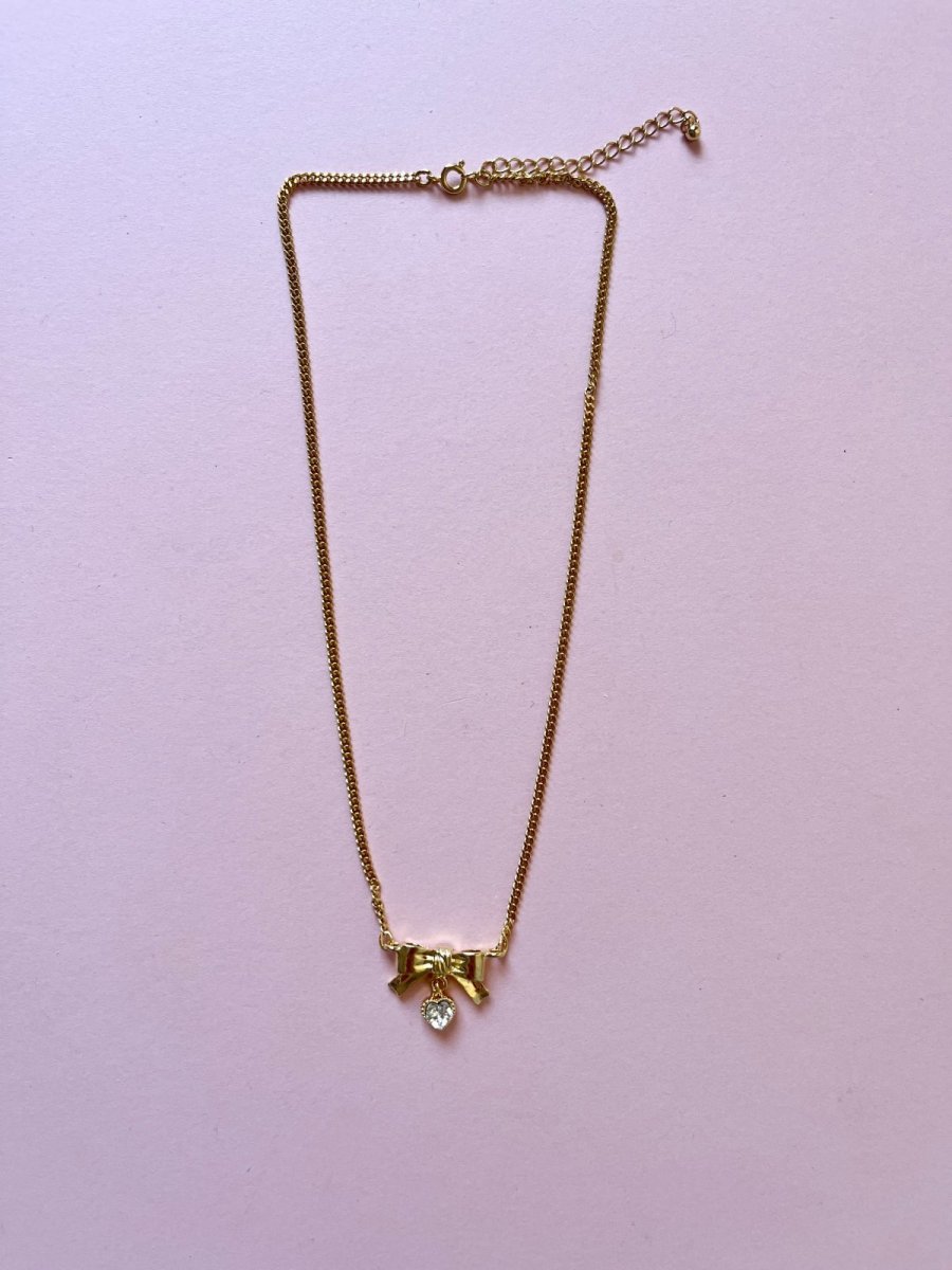 画像2: tiny ribbon  necklace（タイニーリボンネックレス） (2)