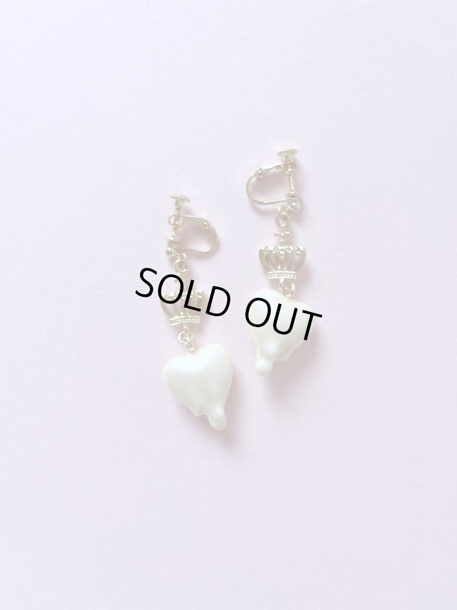 画像1: melt heart earring&pierce（メルトハートイヤリング） (1)