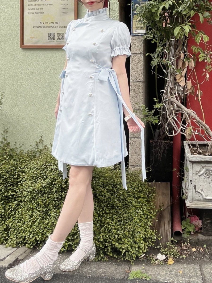 画像2: 【予約商品】nurse one-piece dress（ナースワンピース） (2)