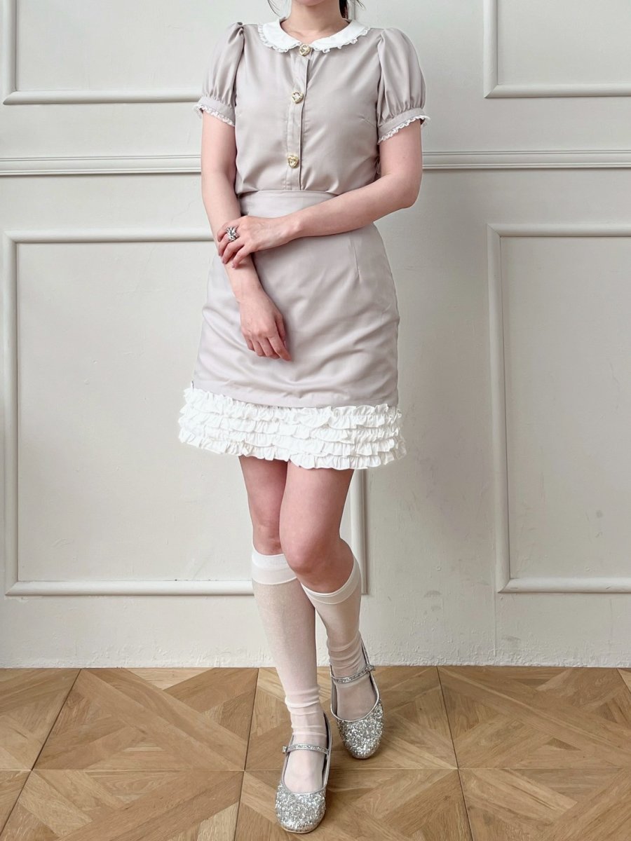 画像1: 【予約商品】whipcream skirk（ホイップクリームスカート） (1)
