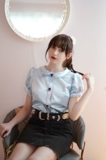 画像1: 【予約商品】heart compact blouse（ハートコンパクトブラウス） (1)