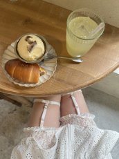 画像1: lace garter leggings（レースガーターレギンス） (1)