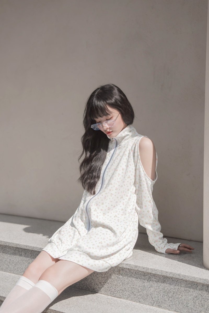 画像6: highneck zip one-piece dress（ハイネックジップワンピース） (6)