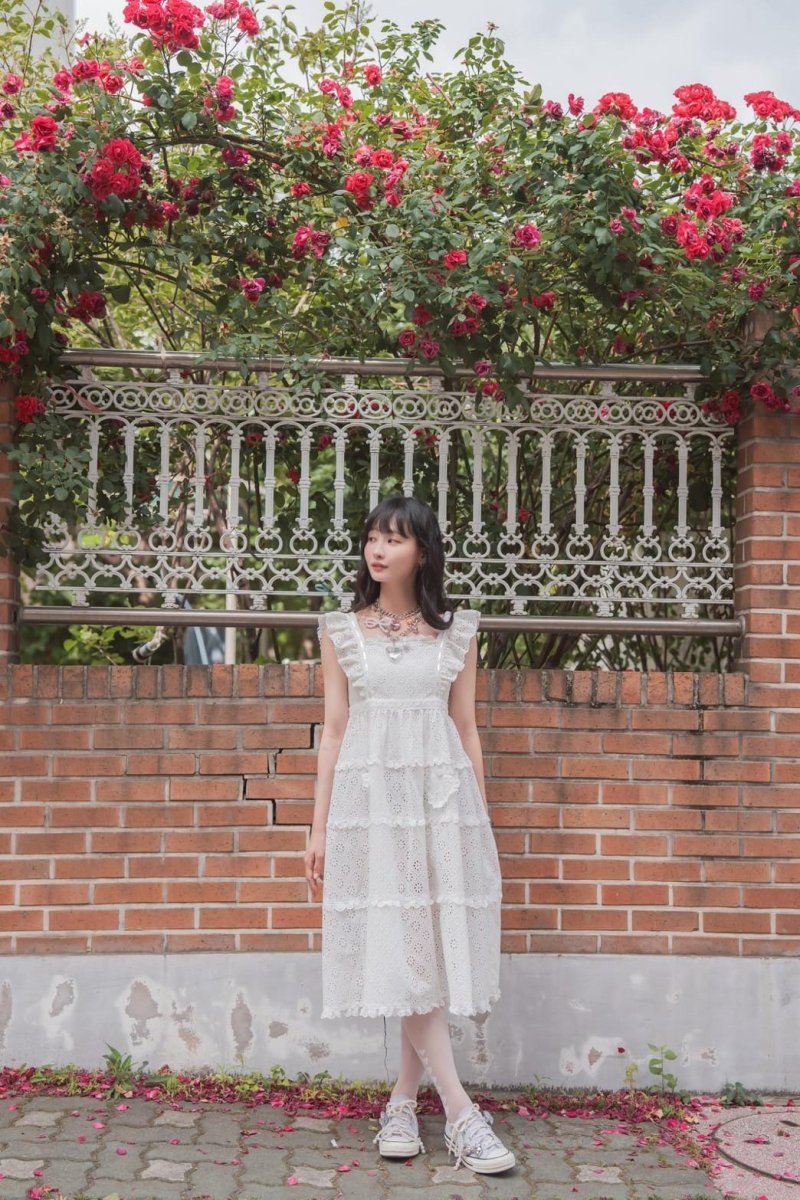 画像2: long lace one-piece dress（ロングレースワンピース） (2)