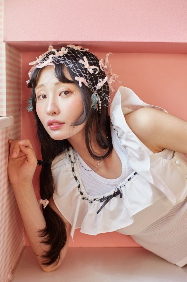 画像1: 【50％オフ】frill collar tops（フリルカラートップス） (1)