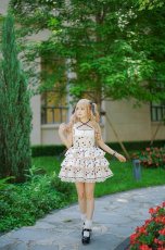 画像1: 【予約商品】frill cherry one-piece dress（フリルチェリーワンピース） (1)