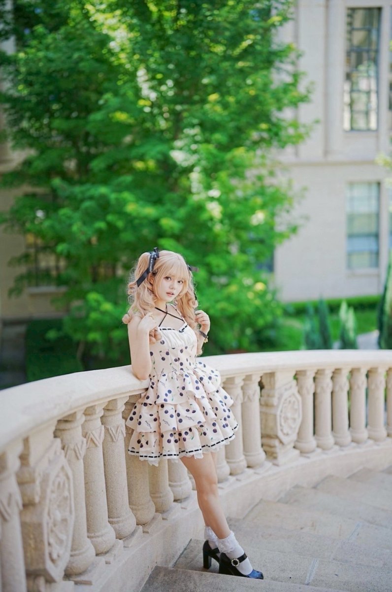 画像4: 【サンプル】frill cherry one-piece dress（フリルチェリーワンピース） (4)