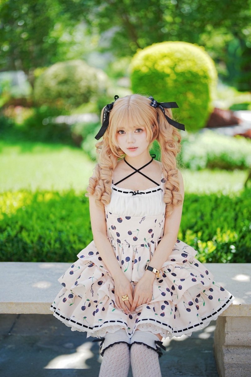 画像2: 【サンプル】frill cherry one-piece dress（フリルチェリーワンピース） (2)