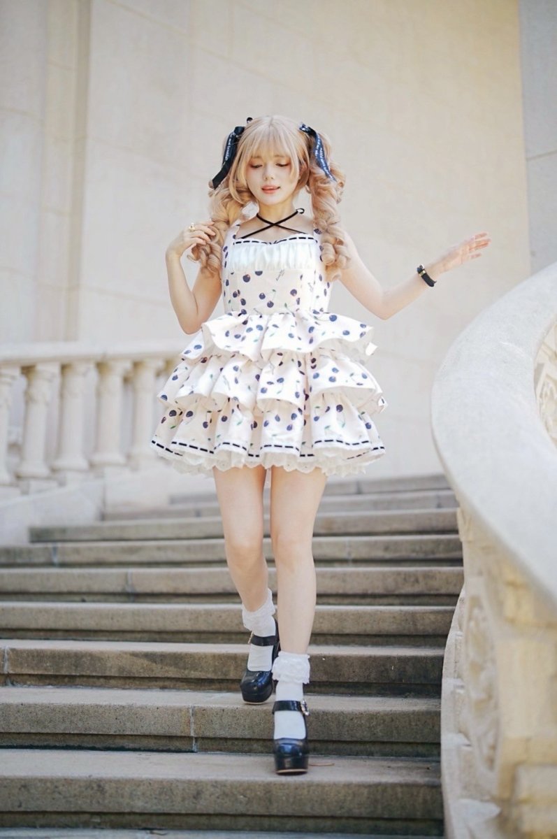 画像3: 【サンプル】frill cherry one-piece dress（フリルチェリーワンピース） (3)