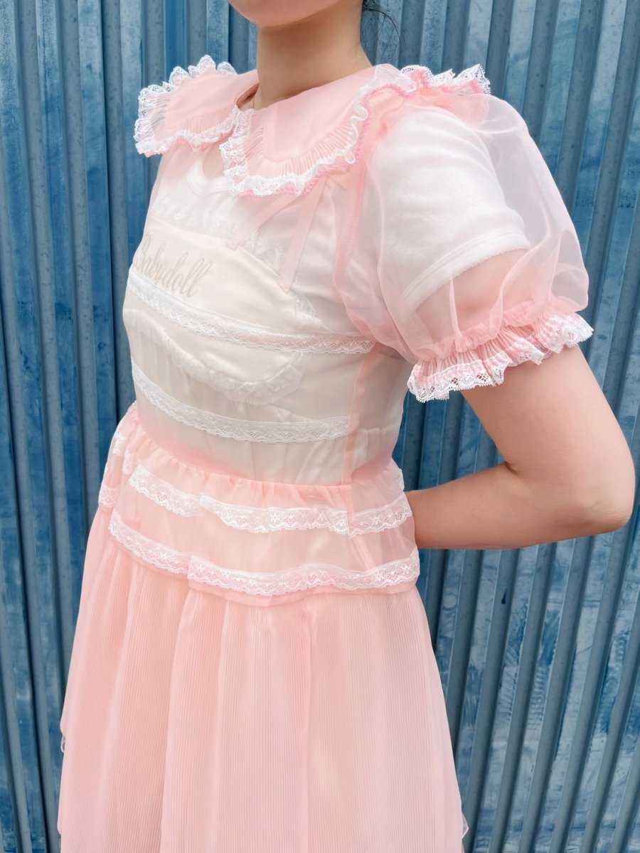 画像12: sheer pleats one-piece-dress（シアープリーツワンピース） (12)