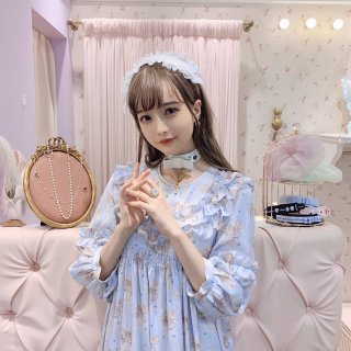 ローズマリーソワール　♡ RM 水色　ファー　パフ　　ポンポンリボン　ミュール ローズマリーソワール ♡ RM 水色 ファー パフ ポンポンリボン