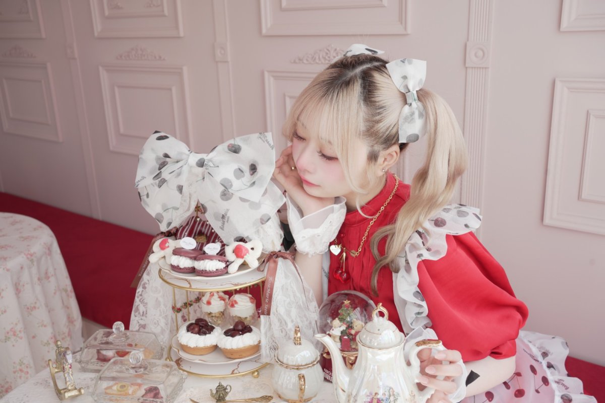 画像12: 【予約商品】cherry doll one-piece dress＆ribbon clip（チェリードールワンピース＆リボンクリップ） (12)