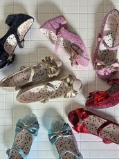 画像1: 【予約商品】ribbon glitter shoes（リボングリッターシューズ)  (1)