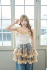 画像3: 【予約商品】tulle one-piece dress（チュールワンピース/ベージュ） (3)