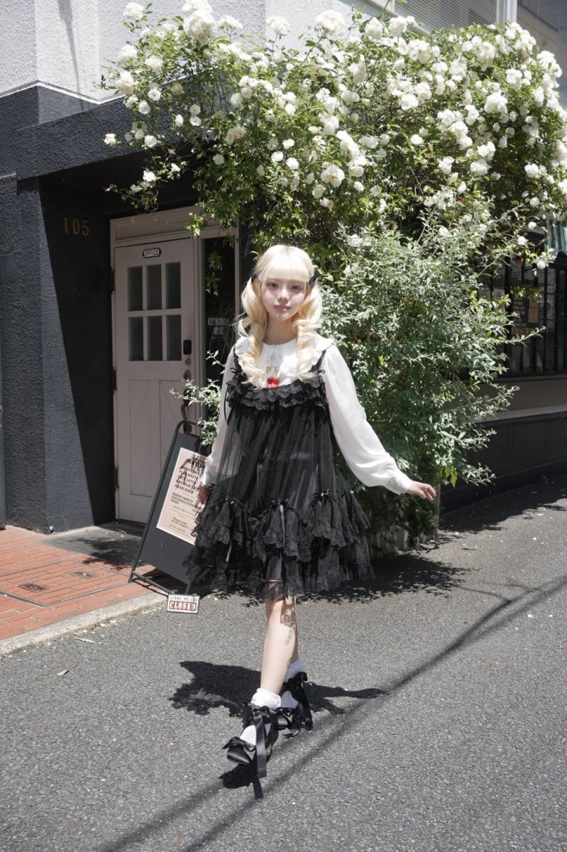 画像1: tulle one-piece dress（チュールワンピース/ホワイト） (1)