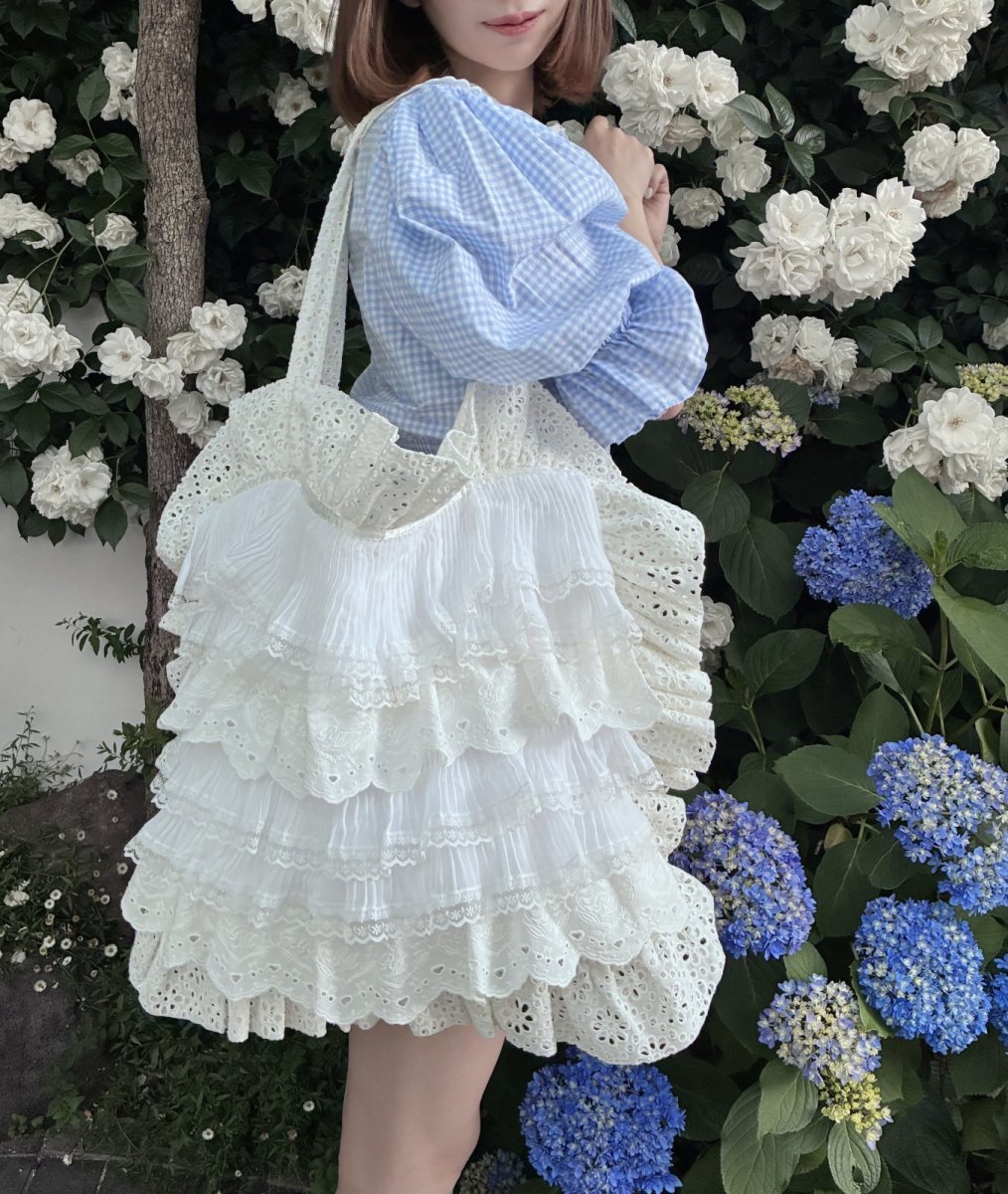 画像1: frill pillow bag（フリルピローバッグ） (1)
