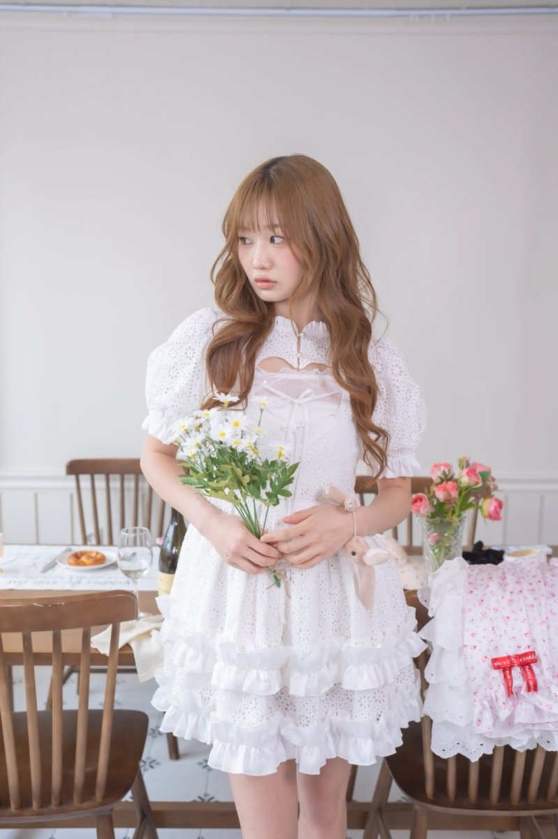 画像1: 【予約商品】heart china one-piece dress（ハートチャイナワンピース） (1)