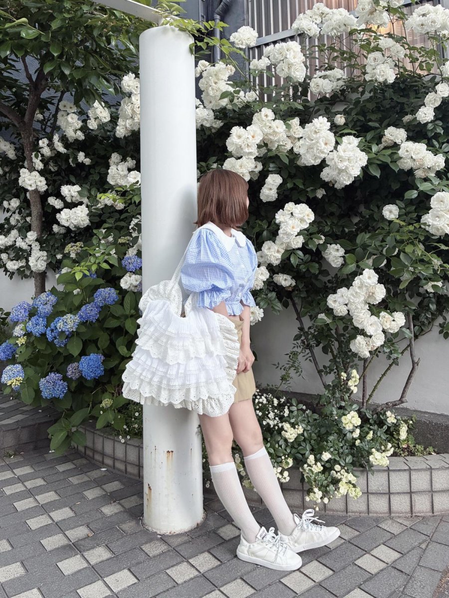 画像2: frill pillow bag（フリルピローバッグ） (2)