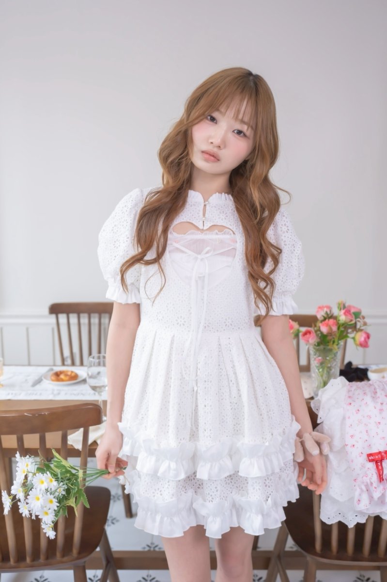 画像2: 【予約商品】heart china one-piece dress（ハートチャイナワンピース） (2)