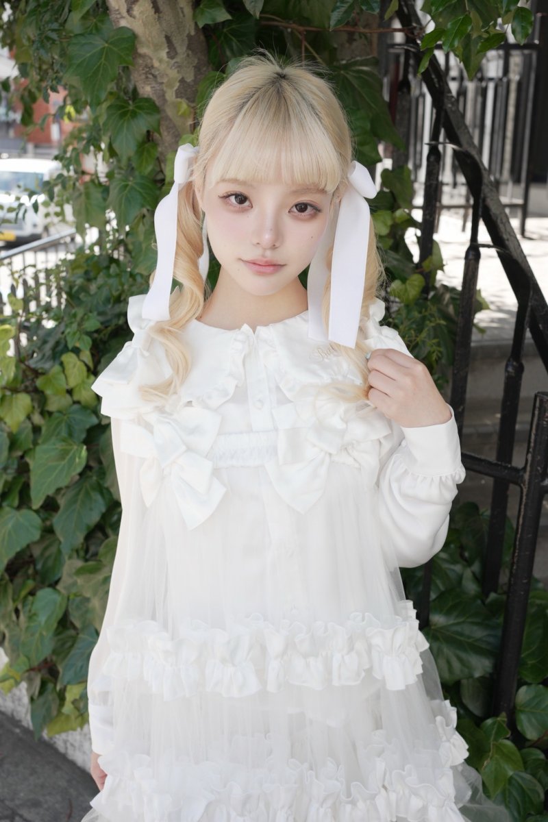 画像21: 【5/24発売予約商品】ribbon tule one-piece dress（リボンチュールワンピース） (21)