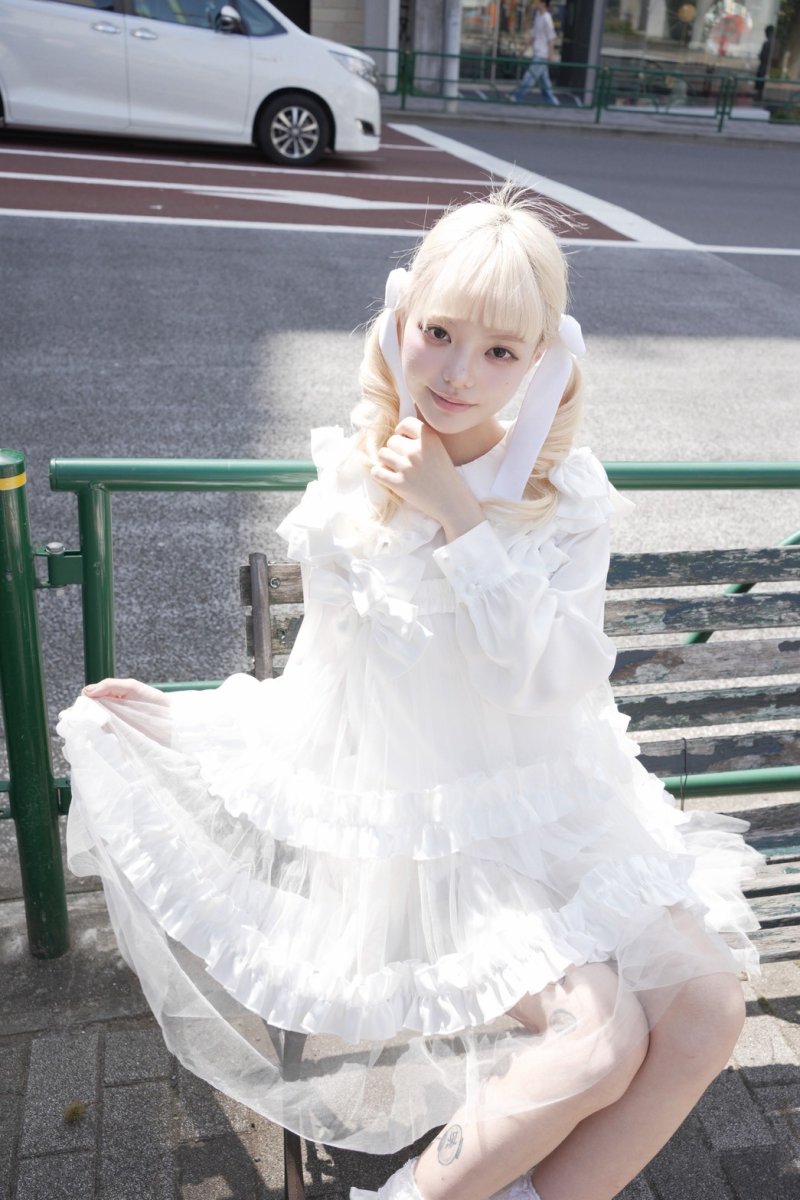 画像28: 【5/24発売予約商品】ribbon tule one-piece dress（リボンチュールワンピース） (28)