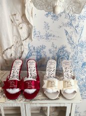 画像30: 【予約商品】Fluffy puff Shoes（フルッフィーパフシューズ）(ミュールタイプ/編み上げサテンリボン付き) (30)
