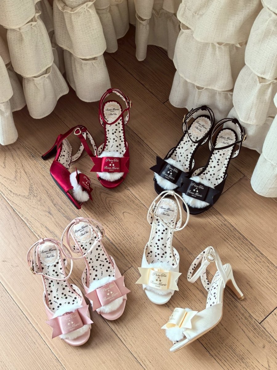 画像27: 【予約商品】Fluffy puff Shoes（フルッフィーパフシューズ）(ミュールタイプ/編み上げサテンリボン付き) (27)