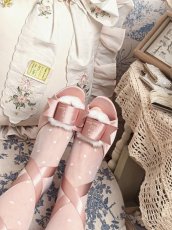 画像17: 【予約商品】Fluffy puff Shoes（フルッフィーパフシューズ）(ミュールタイプ/編み上げサテンリボン付き) (17)