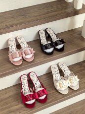 画像29: 【予約商品】Fluffy puff Shoes（フルッフィーパフシューズ）(ミュールタイプ/編み上げサテンリボン付き) (29)