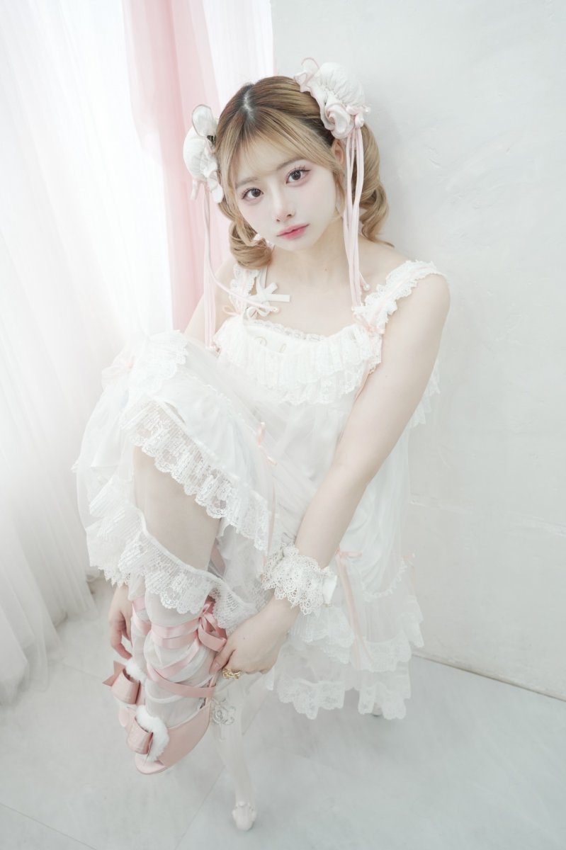画像2: 【select item】lace Chignon cap（レースシニヨンキャップ） (2)