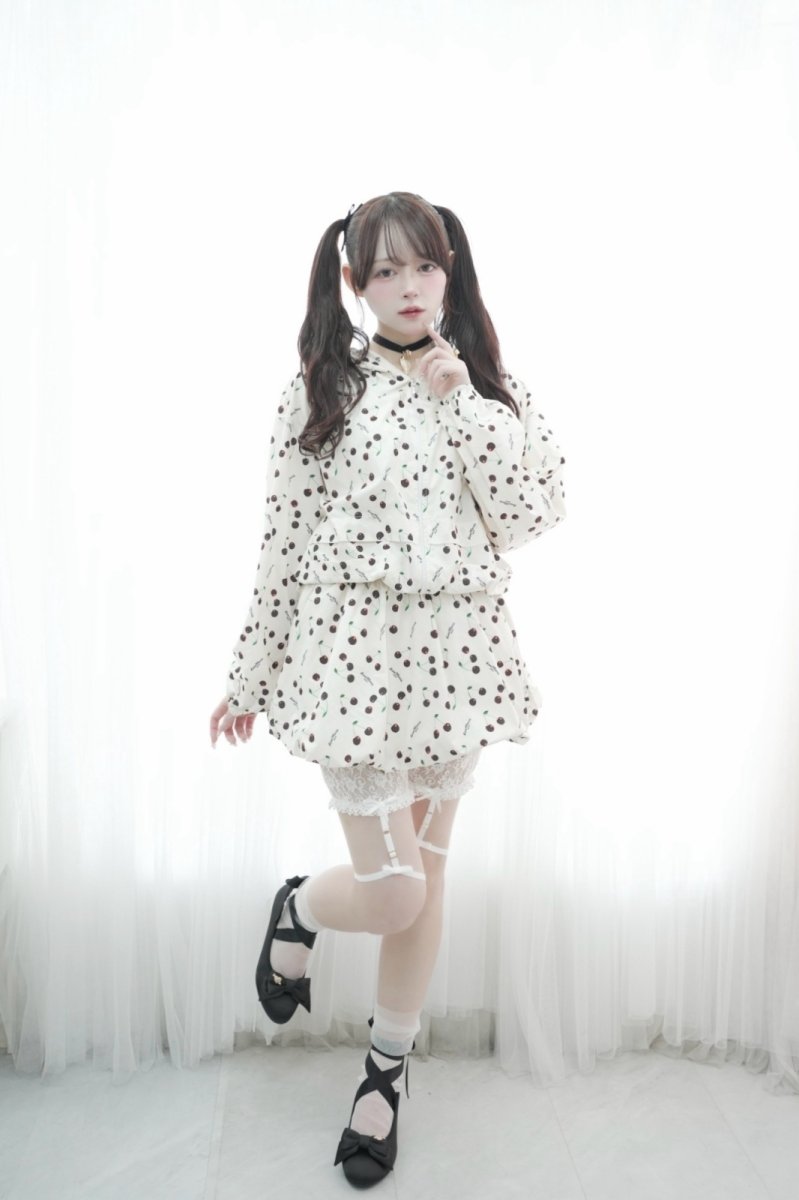 画像2: cherry hoodie&skirt（チェリーフーディ＆スカート） (2)