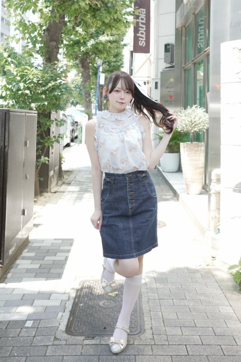 画像2: frill halter neck tops（フリルホルターネックトップス） (2)