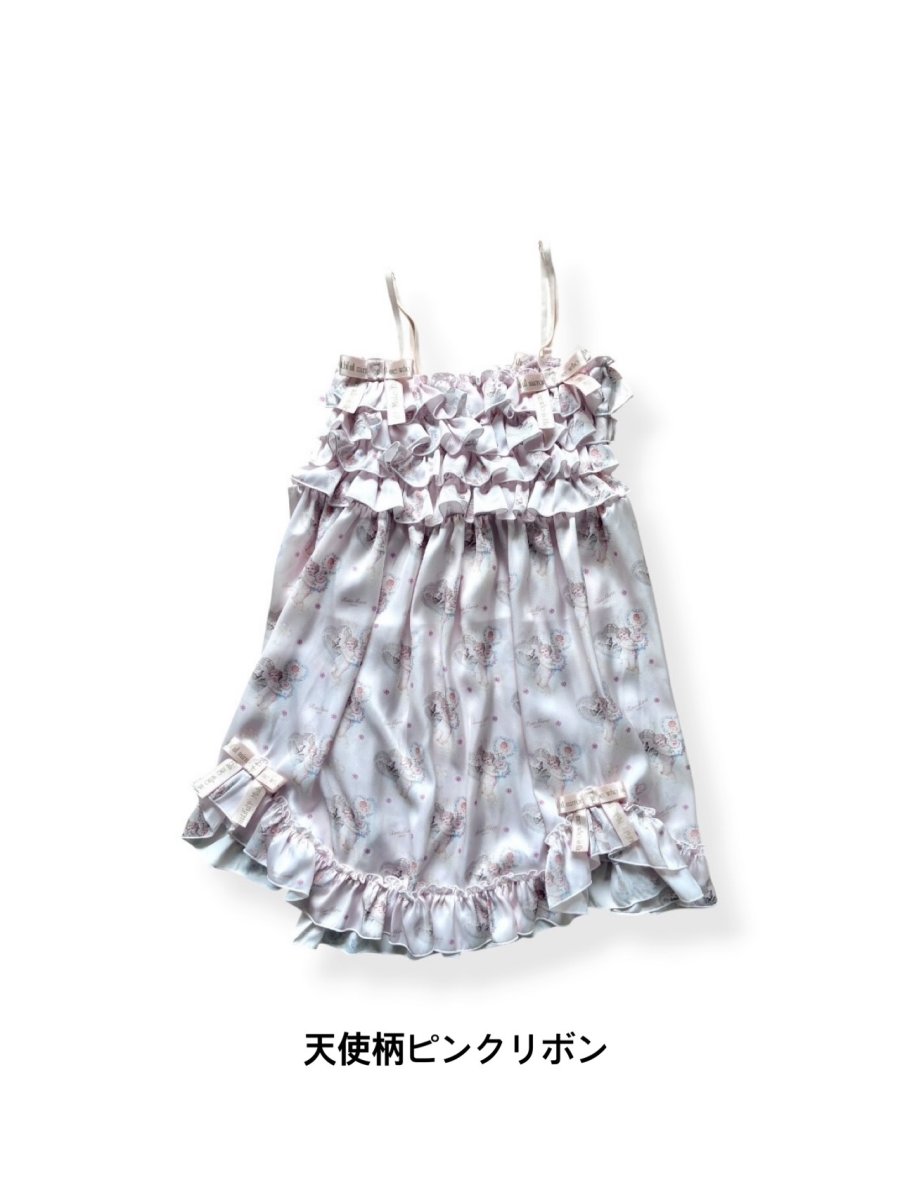 画像4: frill ribbon one-piece dress（フリルリボンキャミソール） (4)