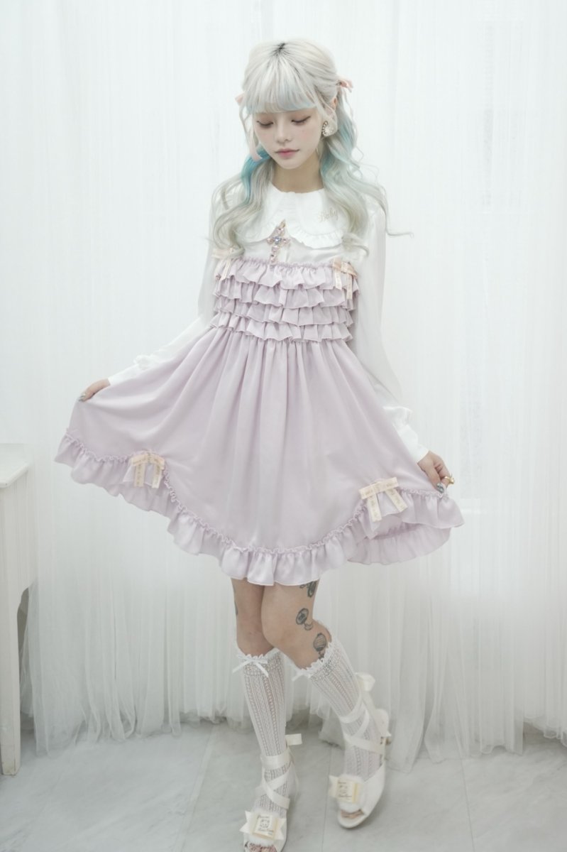 画像6: frill ribbon one-piece dress（フリルリボンキャミソール） (6)